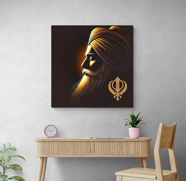 Sikh_Guru_Silhouette:_A_Profound_Canvas_Painting_Reflecting_Wisdom,_Heritage,_and_Spiritual_Depth(FLP24X240305)