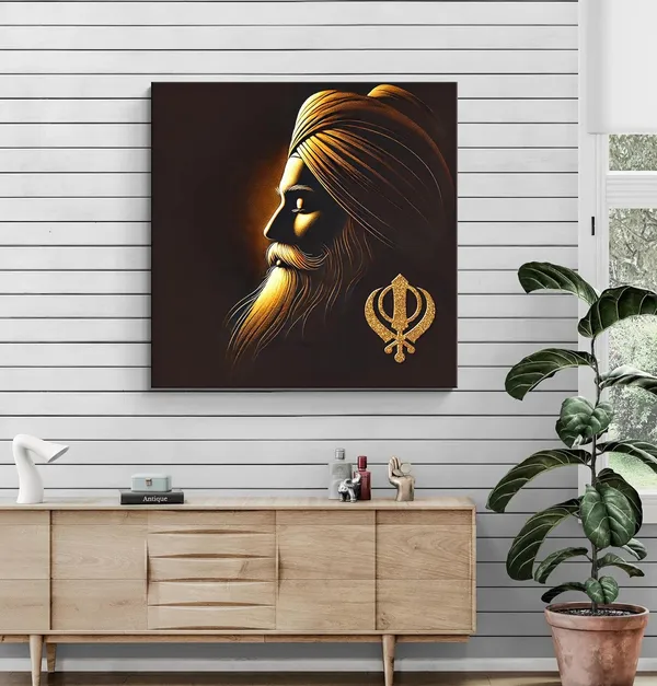 Sikh_Guru_Silhouette:_A_Profound_Canvas_Painting_Reflecting_Wisdom,_Heritage,_and_Spiritual_Depth(FLP24X240305)