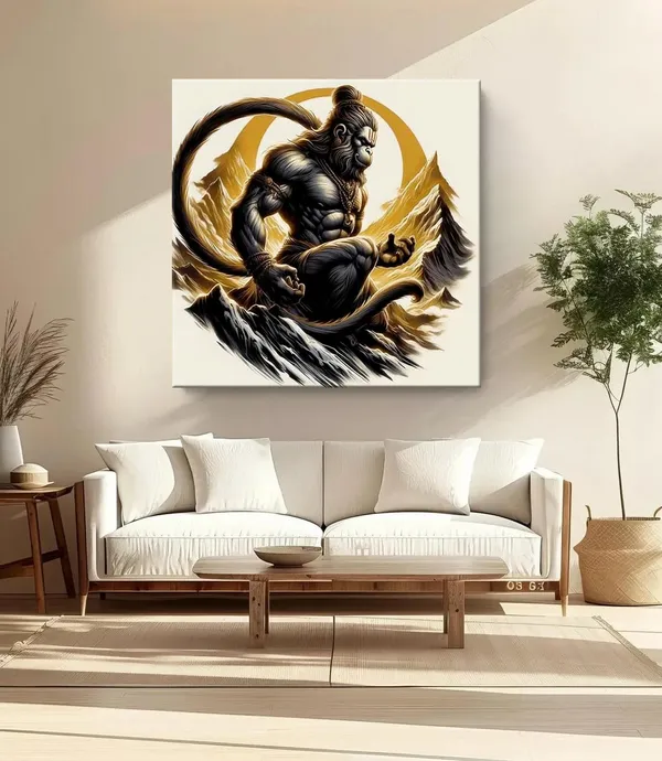 Vigorous_Hanuman_in_Meditation_Amidst_Mountains_-_Canvas_Painting_|_Hindu_God_Art,_Hanuman_Wall_Decor,_Spiritual_Strength_Symbolism(FLP24X240255)