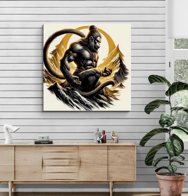 Vigorous_Hanuman_in_Meditation_Amidst_Mountains_-_Canvas_Painting_|_Hindu_God_Art,_Hanuman_Wall_Decor,_Spiritual_Strength_Symbolism(FLP24X240255)