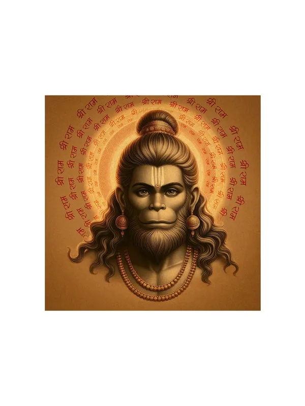 Majestic_Hanuman_with_Radiating_'Jai_Shri_Ram'_Mantra_-_Canvas_Painting_|_Hindu_Mythology_Art,_Hanuman_Devotional_Decor,_Indian_Religious_Painting(FLP36X360259)