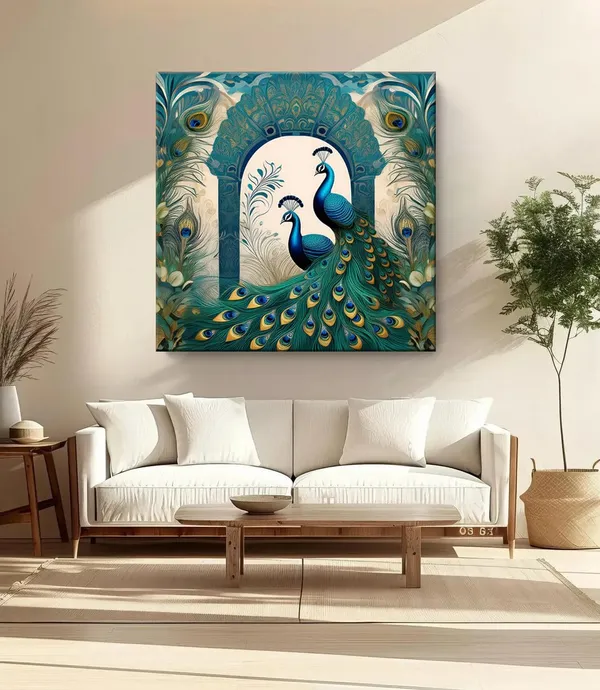 Royal_Archways:_Peacocks_and_Timeless_Beauty_in_an_Ornate_Canvas_Painting_for_Luxurious_Home_Décor(FLP36X360299)