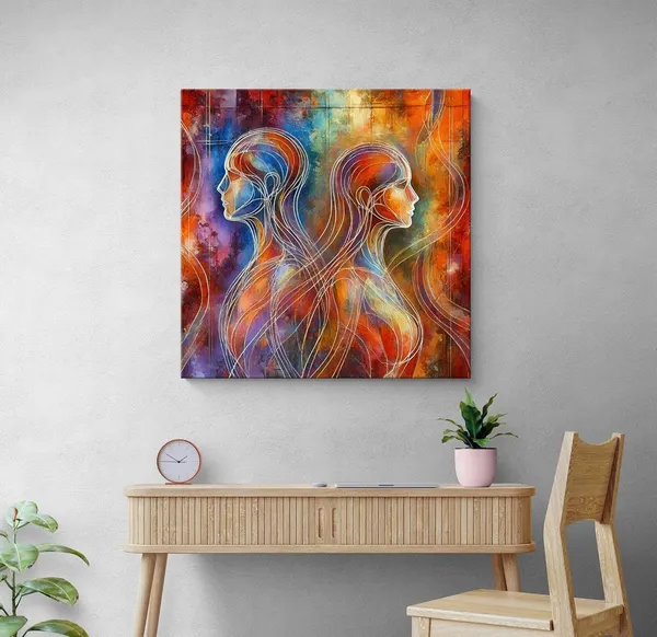 Abstract_Twin_Silhouettes_Canvas_Painting_:_Contemporary_Dual_Portrait_Art_for_Modern_Home_and_Office_Wall_Décor(FLP36X360288)