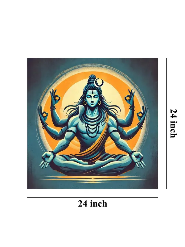 Divine_Shivlinga_Puja_Canvas_Painting_:_Sacred_Hindu_Ritual_Art_Featuring_Shivling,_Flowers,_and_Bells_for_Temple_and_Home_Sanctuaries(FLP24X240280)
