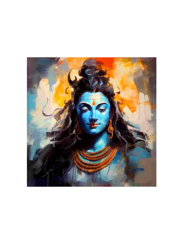 Abstract_Shiva_Canvas_Painting_Art:_Meditative_Lord_Shiva_Portrait_for_Contemporary_Spiritual_Home_and_Meditation_Spaces(FLP36X360285)