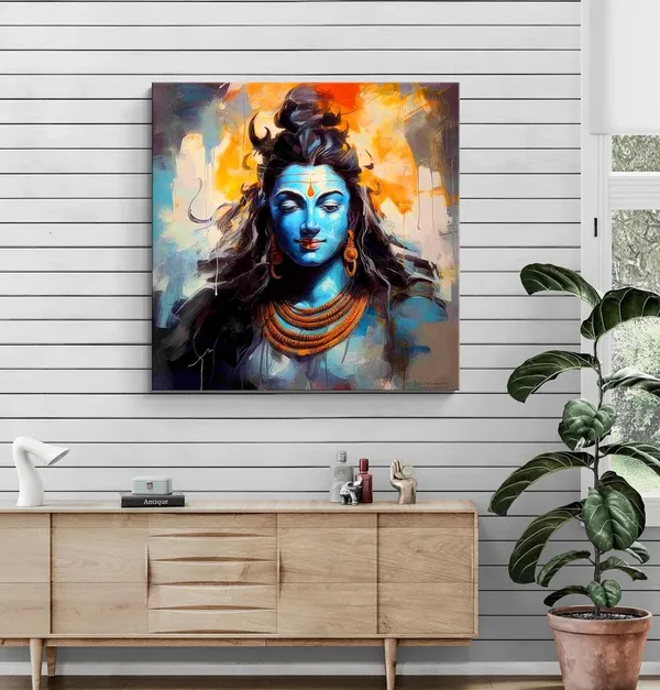Abstract_Shiva_Canvas_Painting_Art:_Meditative_Lord_Shiva_Portrait_for_Contemporary_Spiritual_Home_and_Meditation_Spaces(FLP36X360285)