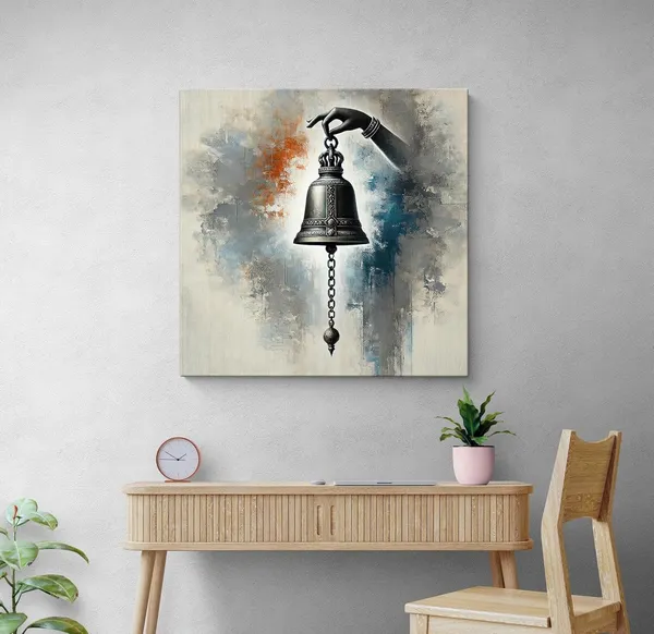 Sacred_Bell_Held_by_a_Divine_Hand_-_Canvas_Painting_|_Hindu_Temple_Art,_Spiritual_Wall_Decor,_Religious_Symbolism_Painting(FLP24X240242)