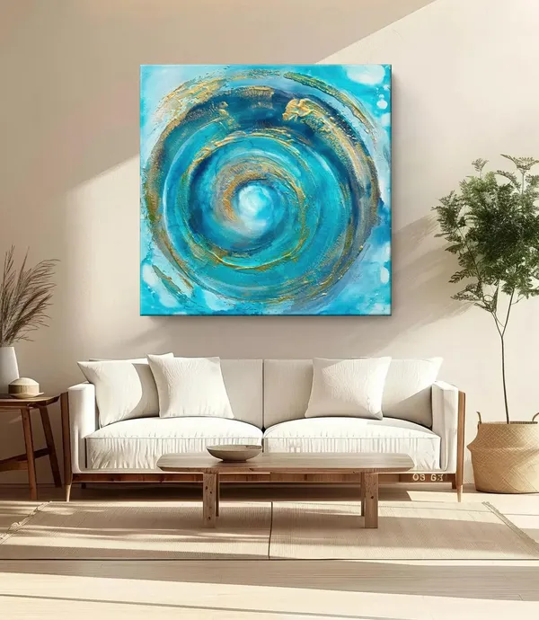 Swirling_Vortex_Canvas:_Dynamic_Abstract_Art_in_Blue_and_Gold_for_Contemporary_Living_Spaces_and_Office_Décor(FLP36X360293)