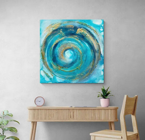 Swirling_Vortex_Canvas:_Dynamic_Abstract_Art_in_Blue_and_Gold_for_Contemporary_Living_Spaces_and_Office_Décor(FLP36X360293)