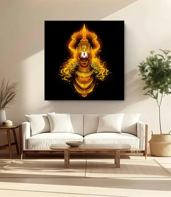Mystical_Hanuman_Divine_Glow_Canvas_painting:_Spiritual_Wall_Art_for_Devotees,_Featuring_Hanuman_with_Illuminated_Mantras(FLP36X360276)