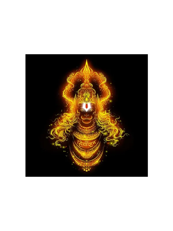 Mystical_Hanuman_Divine_Glow_Canvas_painting:_Spiritual_Wall_Art_for_Devotees,_Featuring_Hanuman_with_Illuminated_Mantras(FLP36X360276)