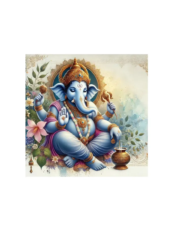 Radiance_of_the_Sacred:_Lord_Ganesha’s_Divine_Light_Shining_Through_the_Ages_-_Canvas_Painting_|_Indian_Spiritual_Art,_Ganesh_Wall_Decor,_Hindu_Religious_Art(FLP24X240234)
