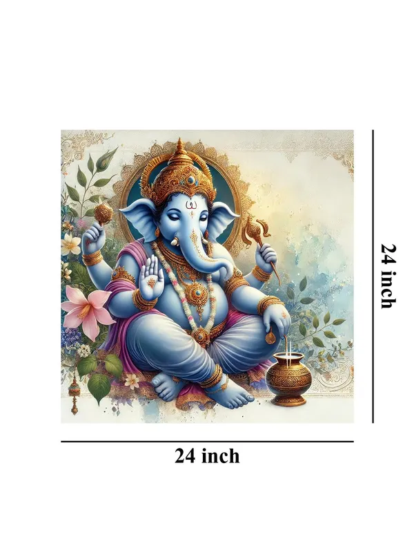 Radiance_of_the_Sacred:_Lord_Ganesha’s_Divine_Light_Shining_Through_the_Ages_-_Canvas_Painting_|_Indian_Spiritual_Art,_Ganesh_Wall_Decor,_Hindu_Religious_Art(FLP24X240234)