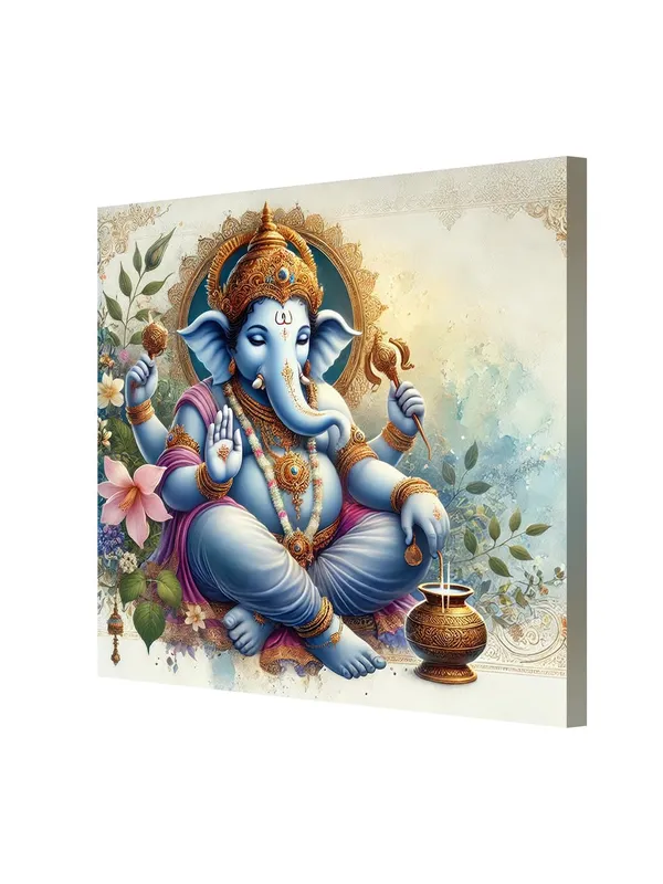 Radiance_of_the_Sacred:_Lord_Ganesha’s_Divine_Light_Shining_Through_the_Ages_-_Canvas_Painting_|_Indian_Spiritual_Art,_Ganesh_Wall_Decor,_Hindu_Religious_Art(FLP24X240234)