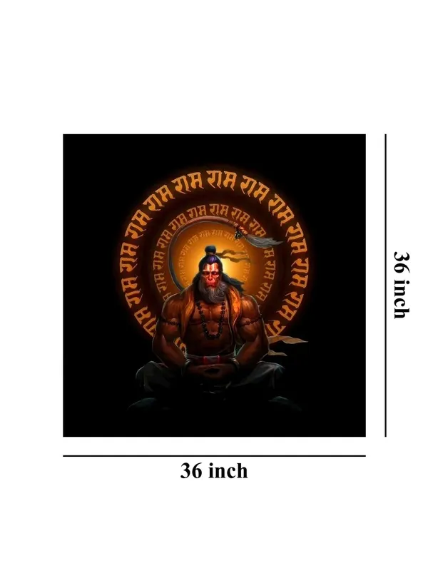 Meditating_Hanuman_with_the_Chant_of_'Jai_Shri_Ram'_in_a_Glowing_Aura_-_Canvas_Painting_|_Hindu_Deity_Art,_Spiritual_Wall_Decor,_Hanuman_Devotion_Painting(FLP36X360257)