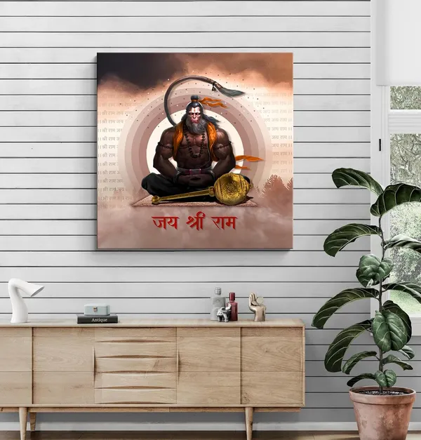 Powerful_Image_of_Hanuman_Meditating_with_Chant_of_'Jai_Shri_Ram'_-_Canvas_Painting_|_Hindu_Deity_Art,_Hanuman_Wall_Decor,_Religious_Home_Decor(FLP24X240252)