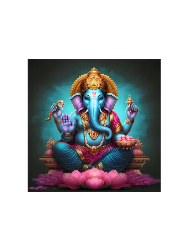 Divine_Luminescence:_The_Eternal_Presence_of_Lord_Ganesha_Radiating_Wisdom_and_Prosperity_-_Canvas_Painting_|_Hindu_Art,_Spiritual_Decor,_Wall_Art(FLP36X360226)