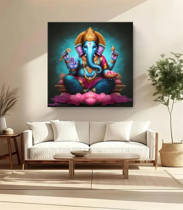 Divine_Luminescence:_The_Eternal_Presence_of_Lord_Ganesha_Radiating_Wisdom_and_Prosperity_-_Canvas_Painting_|_Hindu_Art,_Spiritual_Decor,_Wall_Art(FLP36X360226)