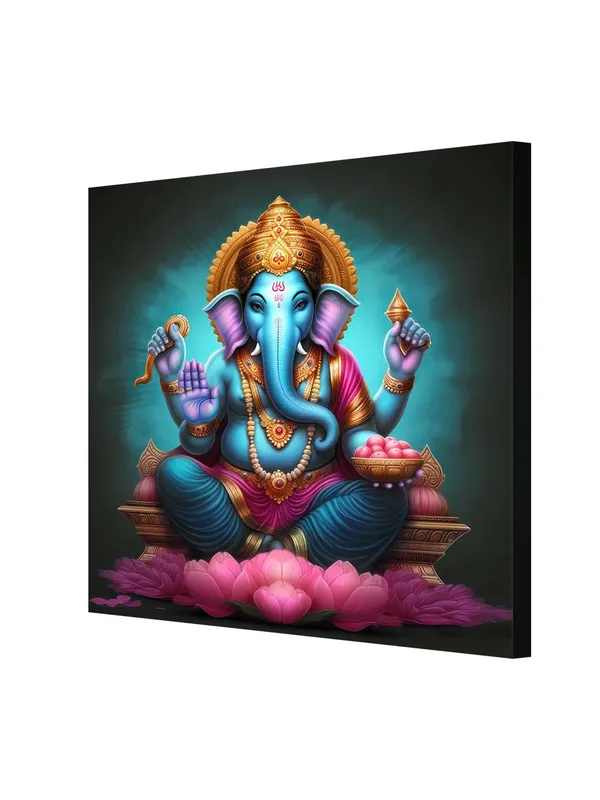 Divine_Luminescence:_The_Eternal_Presence_of_Lord_Ganesha_Radiating_Wisdom_and_Prosperity_-_Canvas_Painting_|_Hindu_Art,_Spiritual_Decor,_Wall_Art(FLP36X360226)