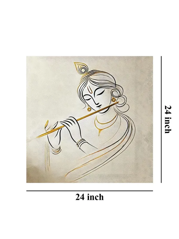Elegant_Minimalist_Line_Art_of_Lord_Krishna_Playing_the_Flute_-_Canvas_Painting_|_Spiritual_Decor,_Indian_Religious_Art,_Hindu_Monochrome_Painting(FLP24X240245)