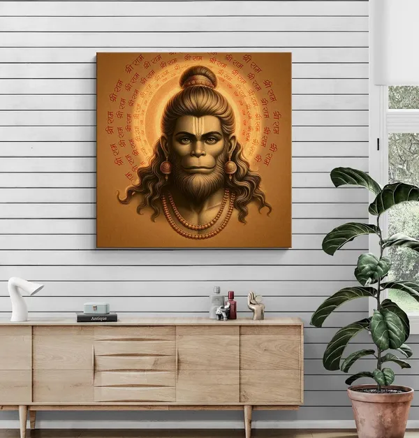 Majestic_Hanuman_with_Radiating_'Jai_Shri_Ram'_Mantra_-_Canvas_Painting_|_Hindu_Mythology_Art,_Hanuman_Devotional_Decor,_Indian_Religious_Painting(FLP24X240259)