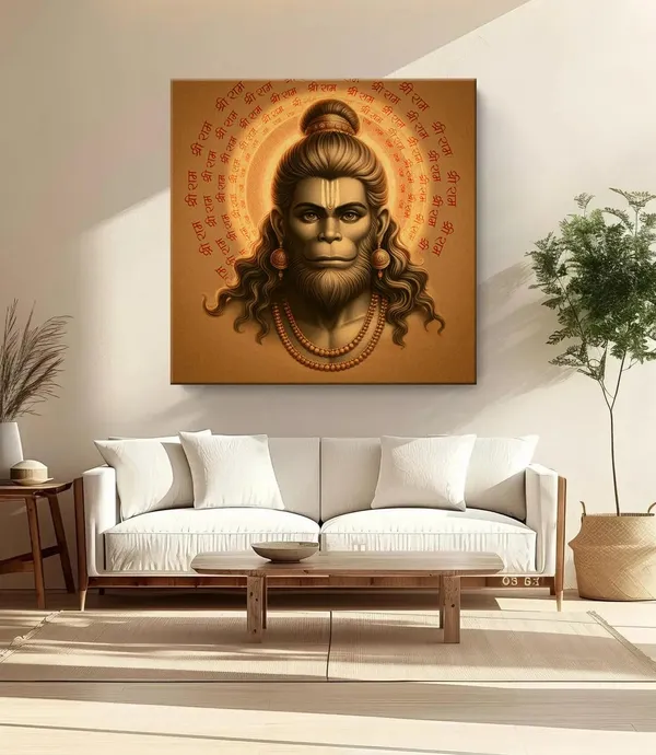 Majestic_Hanuman_with_Radiating_'Jai_Shri_Ram'_Mantra_-_Canvas_Painting_|_Hindu_Mythology_Art,_Hanuman_Devotional_Decor,_Indian_Religious_Painting(FLP24X240259)