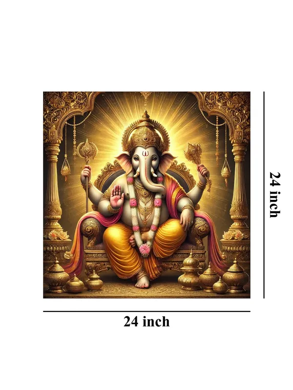 Divine_Majesty_of_Lord_Ganesha_Seated_in_Royal_Splendor_-_Canvas_Painting_|_Hindu_God_Art,_Spiritual_Decor,_Indian_Religious_Painting(FLP24X240236)
