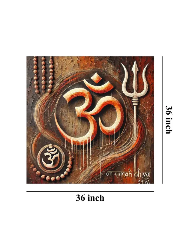 Om_Symbol_with_Trident:_A_Spiritual_Canvas_Painting_Emphasizing_Faith_and_Devotion_with_Sacred_Symbols(FLP36X360307)
