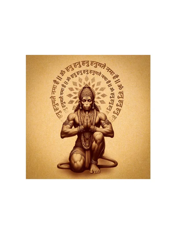 Divine_Hanuman_Meditation_Canvas_painting:_Ethereal_Wall_Art_with_Sanskrit_Mantras_for_Spiritual_Home_Decor_and_Meditation_Rooms(FLP24X240269)