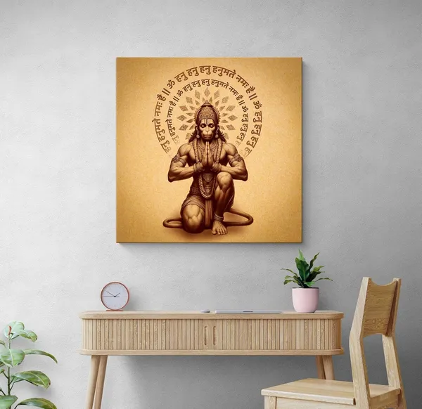 Hanuman_Canvas_Divine_Hanuman_Meditation_Canvas_painting:_Ethereal_Wall_Art_with_Sanskrit_Mantras_for_Spiritual_Home_Decor_and_Meditation_Rooms(FLP36X360269)with_Sanskrit_Mantras