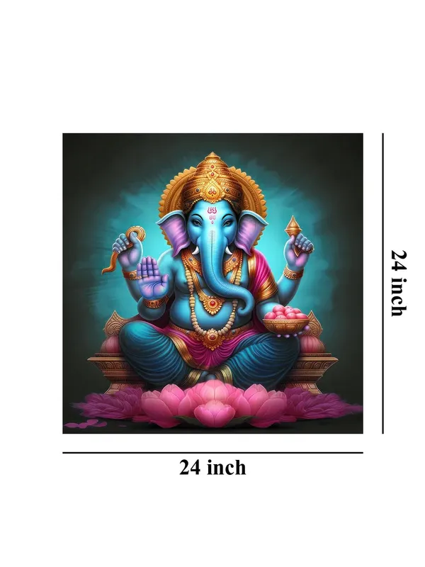 Divine_Luminescence:_The_Eternal_Presence_of_Lord_Ganesha_Radiating_Wisdom_and_Prosperity_-_Canvas_Painting_|_Hindu_Art,_Spiritual_Decor,_Wall_Art(FLP24X240226)