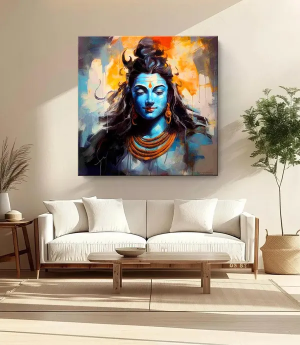 Abstract_Shiva_Canvas_Painting_Art:_Meditative_Lord_Shiva_Portrait_for_Contemporary_Spiritual_Home_and_Meditation_Spaces(FLP24X240285)