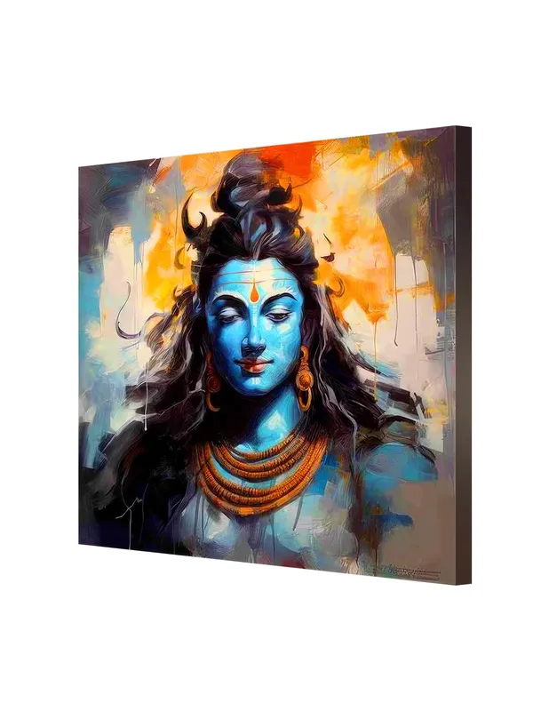 Abstract_Shiva_Canvas_Painting_Art:_Meditative_Lord_Shiva_Portrait_for_Contemporary_Spiritual_Home_and_Meditation_Spaces(FLP24X240285)