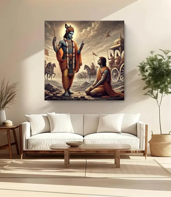 Krishna_Delivering_the_Bhagavad_Gita_to_Arjuna_on_the_Battlefield_-_Canvas_Painting_|_Mahabharata_Art,_Hindu_Religious_Painting,_Krishna_and_Arjuna_Decor(FLP24X240250)