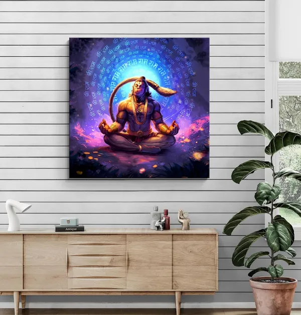 Hanuman_Meditating_in_Ice_Cave_Canvas_Painting:_Spiritual_and_Mystical_Art_of_Hanuman_in_Serenity_|_Unique_Canvas_Art_for_Meditation_Room(FLP24X240268)