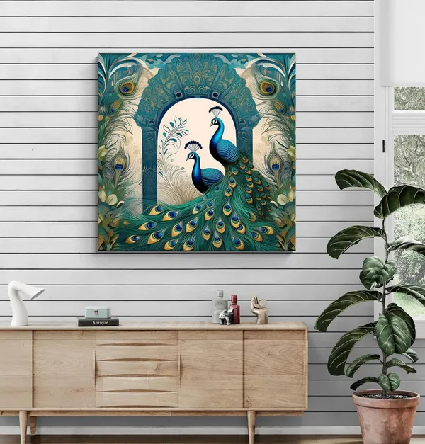Royal_Archways:_Peacocks_and_Timeless_Beauty_in_an_Ornate_Canvas_Painting_for_Luxurious_Home_Décor(FLP24X240299)
