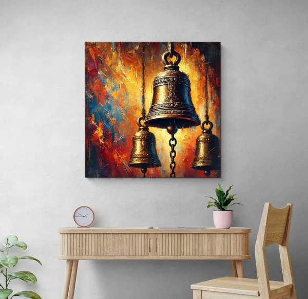 Golden_Temple_Bells_with_Vibrant_Abstract_Background_-_Canvas_Painting_|_Spiritual_Art,_Indian_Religious_Decor,_Temple_Deco(FLP36X360247)
