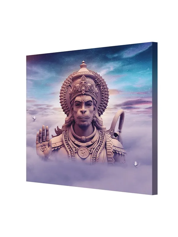 Chakra_Meditation_Hanuman_Canvas_Painting:_Enlightened_Hanuman_Art_in_a_Sacred_Cave_with_Glowing_Chakras_and_Sanskrit_Mantras_for_Spiritual_Awakening(FLP36X360278)