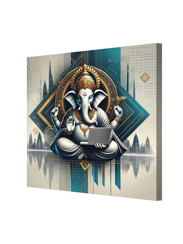Ganesha's_Cosmic_Dance:_The_Eternal_Guardian_of_Balance,_Harmony,_and_Prosperity_in_the_Universe_-_Canvas_Painting_|_Sacred_Hindu_Art,_Vastu_Wall_Decor,_Ganesha_Canvas_Art(FLP24X240235)