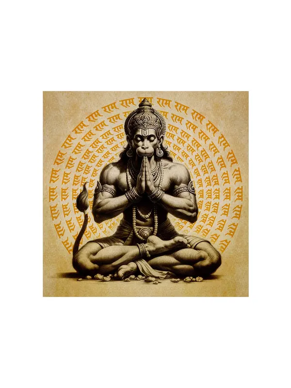 Hanuman_Meditating_with_'Jai_Shri_Ram'_Mantra_in_Background_-_Canvas_Painting_|_Spiritual_Meditation_Art,_Hindu_Mythology_Decor,_Hanuman_Devotion(FLP24X240263)