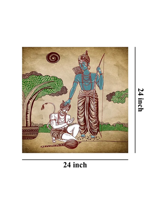 Powerful_Hanuman_Warrior_Canvas_painting:_Bold_Spiritual_Art_with_Ram_Mantras_for_Strength_and_Courage_in_Meditation_Rooms_and_Homes(FLP24X240274)