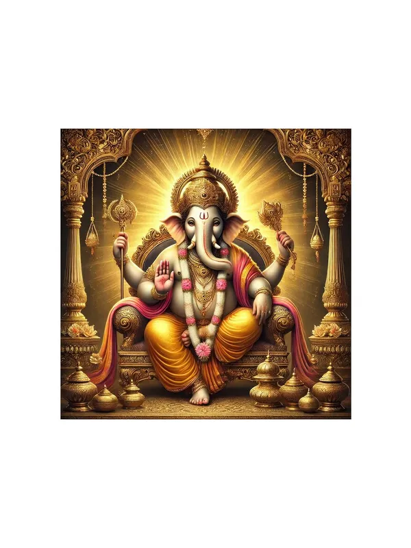 Divine_Majesty_of_Lord_Ganesha_Seated_in_Royal_Splendor_-_Canvas_Painting_|_Hindu_God_Art,_Spiritual_Decor,_Indian_Religious_Painting(FLP36X360236)