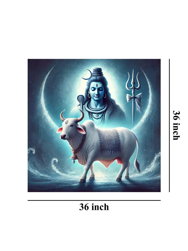 Shiva_with_Nandi_Canvas_Painting_Art:_Divine_Portrait_of_Lord_Shiva_with_His_Sacred_Bull_Nandi_for_Spiritual_Home_and_Temple_Décor(FLP36X360284)