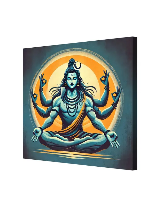 Divine_Shivlinga_Puja_Canvas_Painting_:_Sacred_Hindu_Ritual_Art_Featuring_Shivling,_Flowers,_and_Bells_for_Temple_and_Home_Sanctuaries(FLP36X360280)