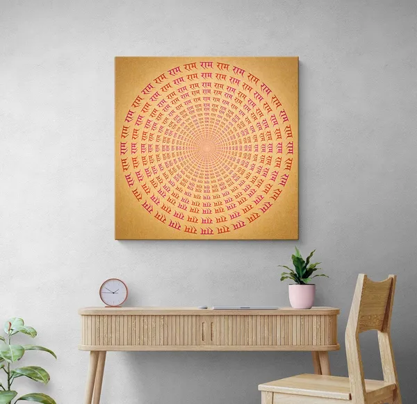 Colorful_Ram_Naam_Mandala_Canvas_painting:_Spiritual_Art_with_Vibrant_Sanskrit_Inscriptions_for_Meditation_and_Devotional_Spaces_Wall_Art_(FLP36X360273)