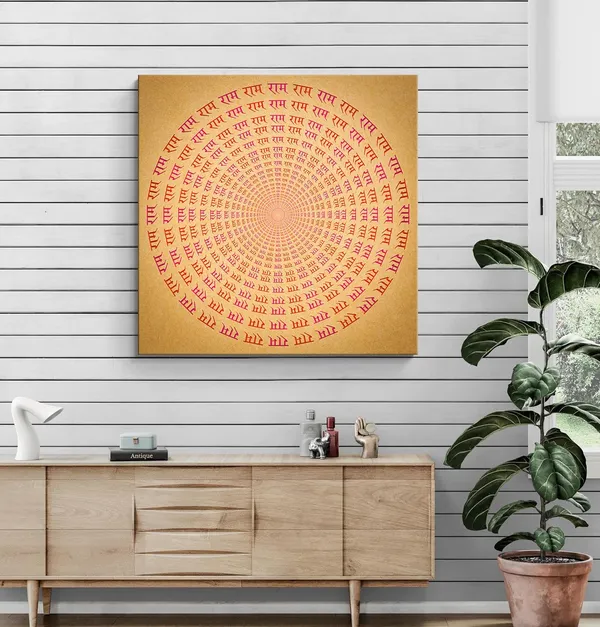 Colorful_Ram_Naam_Mandala_Canvas_painting:_Spiritual_Art_with_Vibrant_Sanskrit_Inscriptions_for_Meditation_and_Devotional_Spaces_Wall_Art_(FLP36X360273)
