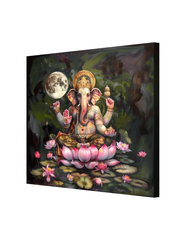 Ganesha's_Infinite_Grace:_The_Guardian_of_Wisdom,_Prosperity,_and_Inner_Peace_-_Canvas_Painting_|_Hindu_Deity_Art,_Meditation_Decor,_Spiritual_Painting(FLP24X240228)