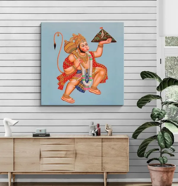 Hanuman_Carrying_the_Sanjeevani_Mountain_with_Devotion_-_Canvas_Painting_|_Ramayana_Art,_Hindu_Mythology_Decor,_Hanuman_Wall_Art(FLP24X240256)