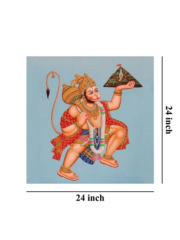 Hanuman_Carrying_the_Sanjeevani_Mountain_with_Devotion_-_Canvas_Painting_|_Ramayana_Art,_Hindu_Mythology_Decor,_Hanuman_Wall_Art(FLP24X240256)