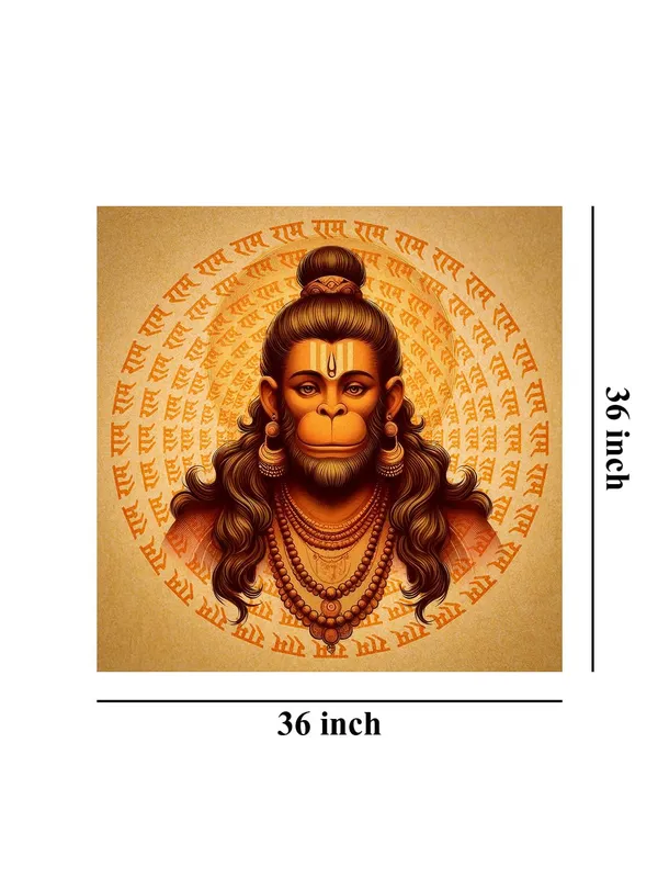 Hanuman_Sacred_Canvas_painting_Portrait:_Detailed_Hindu_Deity_Art_with_Mantra_Patterns_for_Traditional_and_Spiritual_Wall_Décor(FLP36X360272)